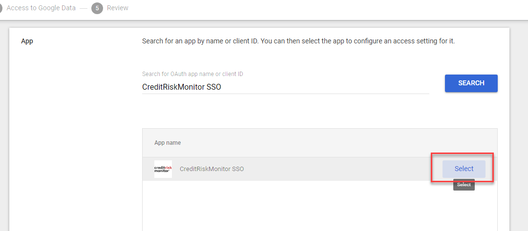 select OAuth App.